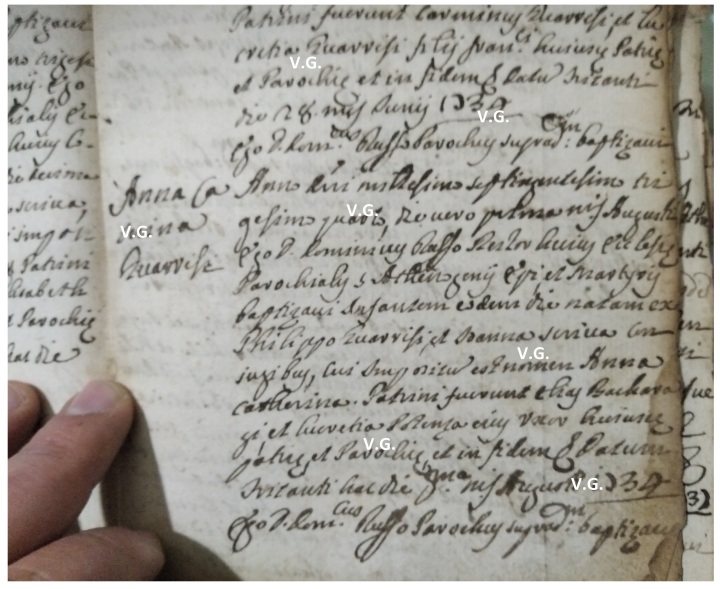 Documenti sulla chiesa di Tritanti, del 1734 Anna Caterina Guerrisi.